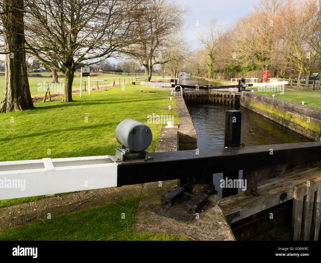 Bell Furchen Sperre für die Ripon Kanal Ripon North Yorkshire England Stockfoto