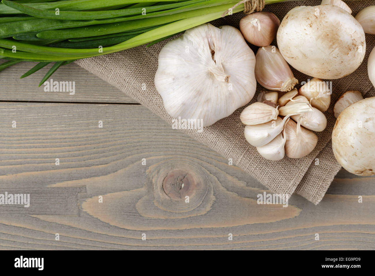 frisches Bio-Gemüse für Salat oder etwas Stockfoto