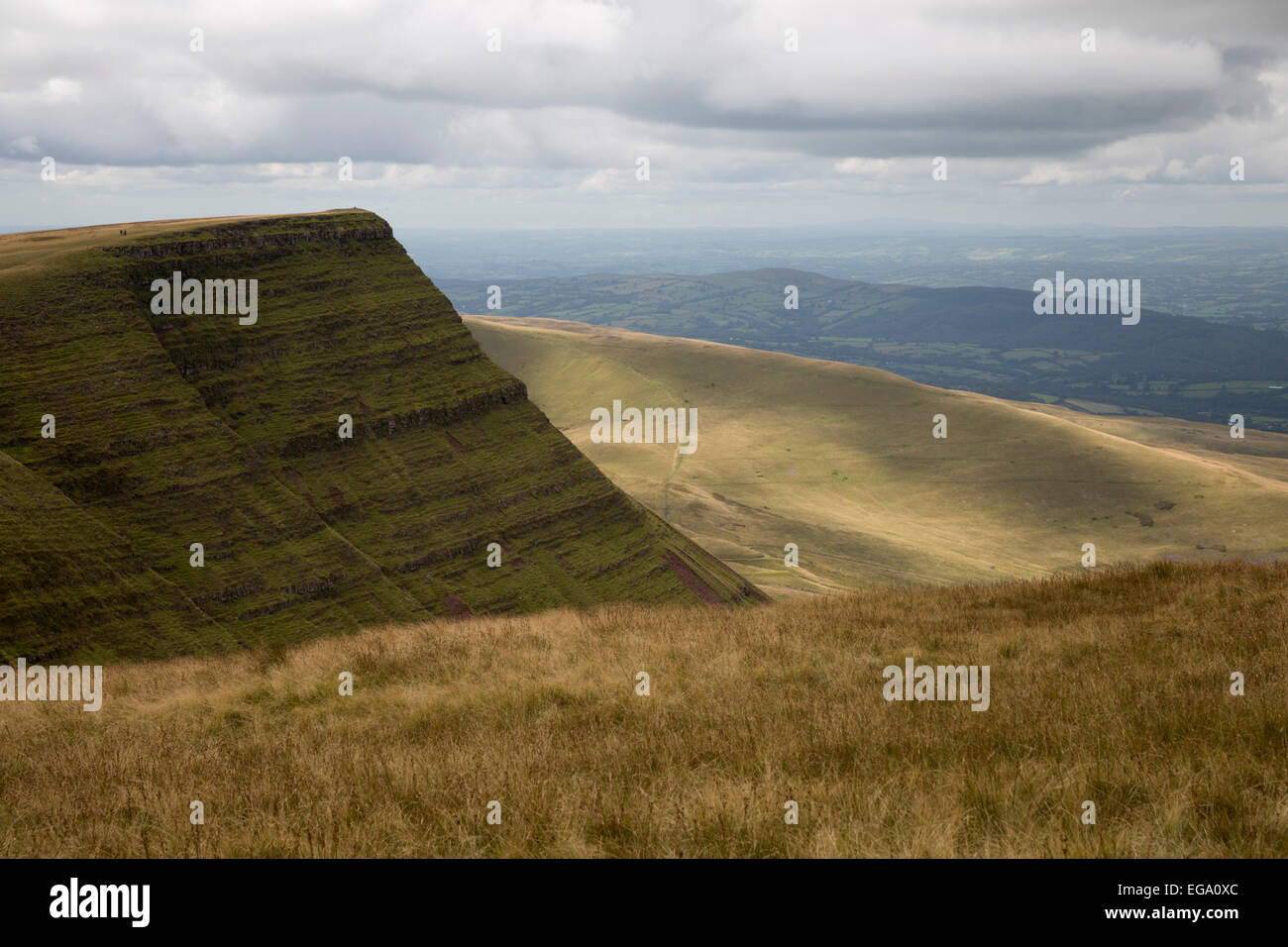 Picws Du auf Black Mountain, in der Nähe von Llanddeusant, Brecon Beacons National Park, Carmarthenshire, Wales, Vereinigtes Königreich, Europa Stockfoto