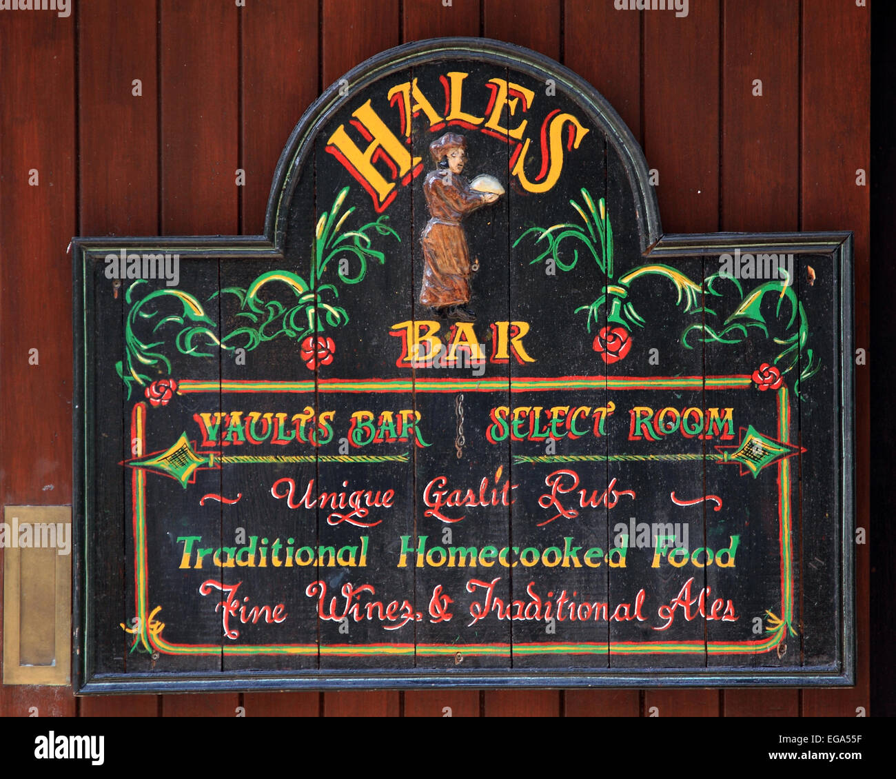 Hales Bar bietet eine Traditionskneipe Gas beleuchteten Umgebung / Harrogate / North Yorkshire / UK Stockfoto