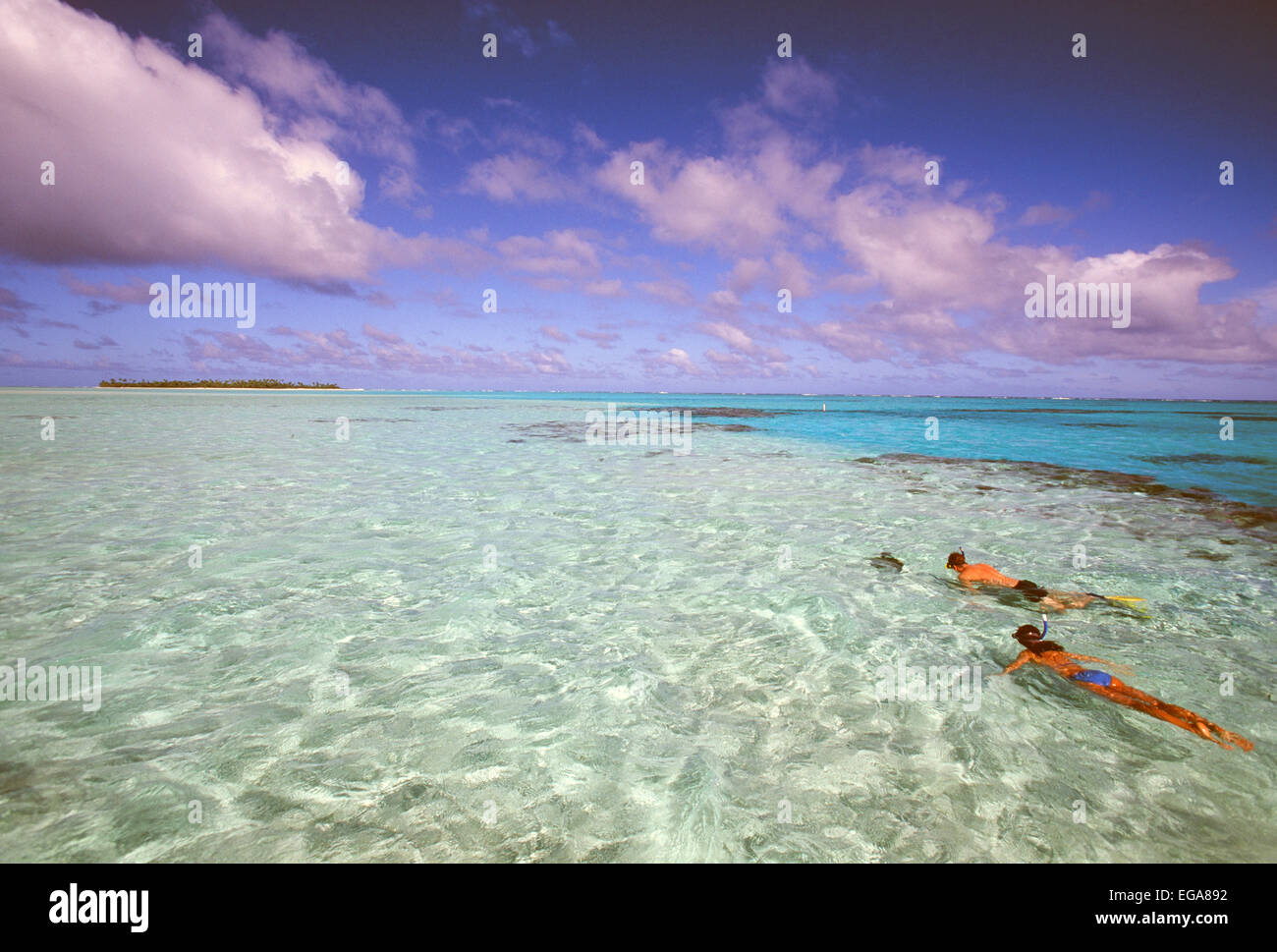 Aitutaki, Cook-Inseln Stockfoto