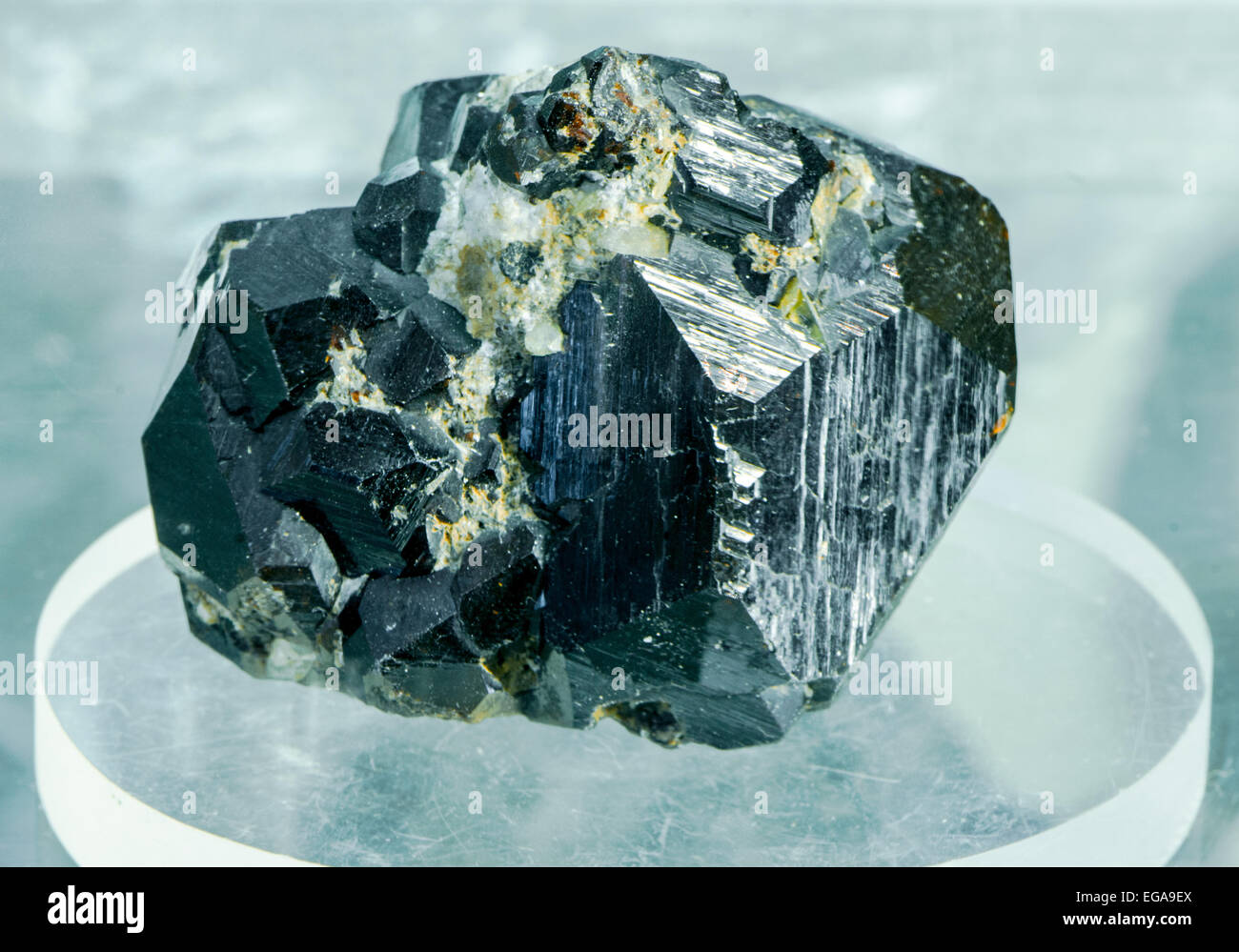 Andradite (Granatschwarz) Stockfoto