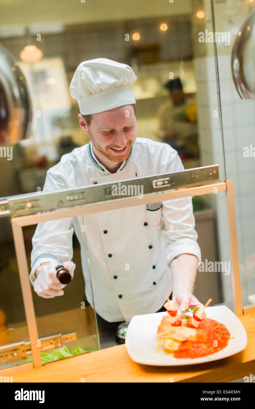 Küchenchef des Restaurants Stockfoto