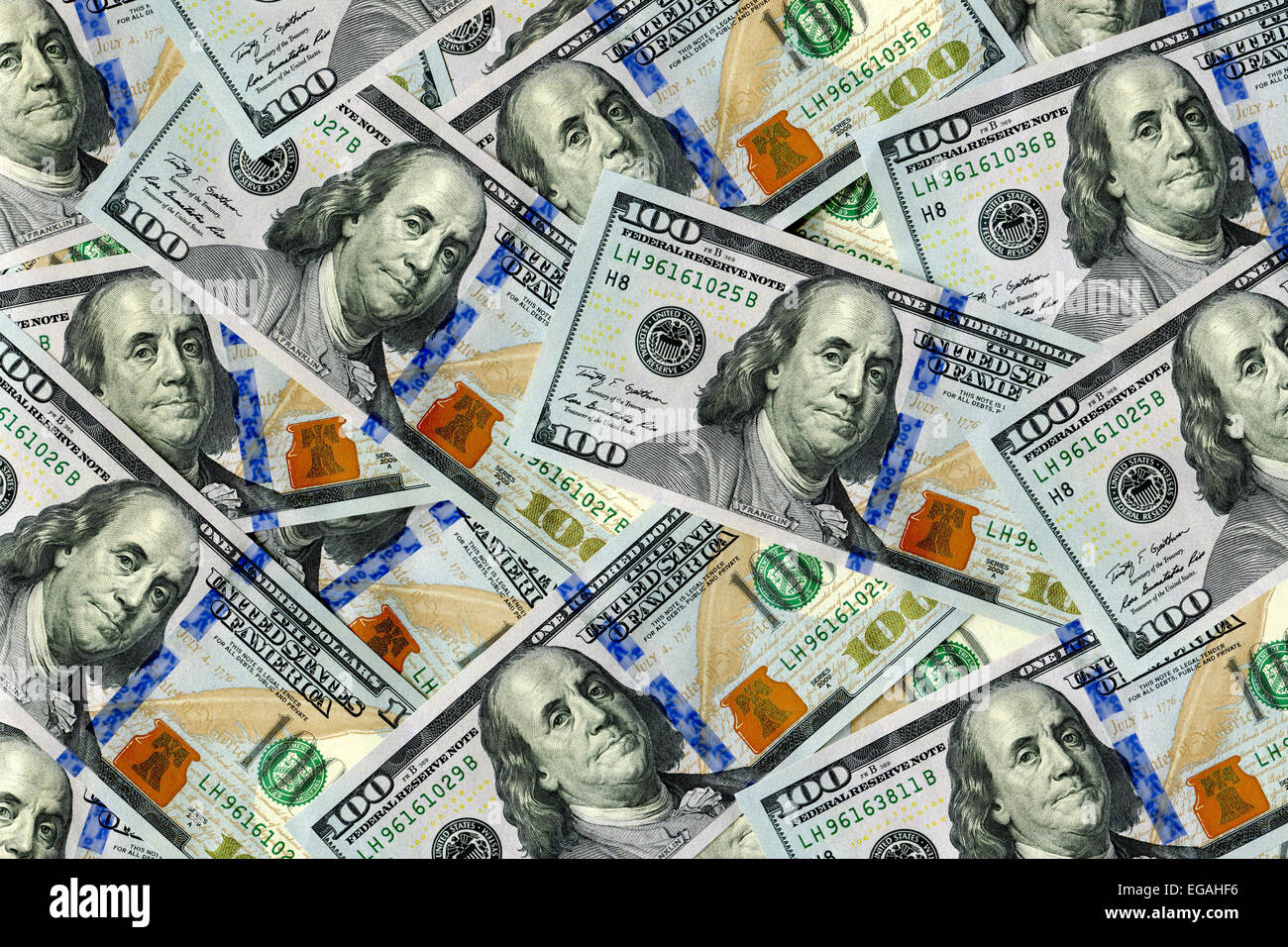 Geld-Hintergrund aus Usa Dollars.  Business-Konzept Stockfoto