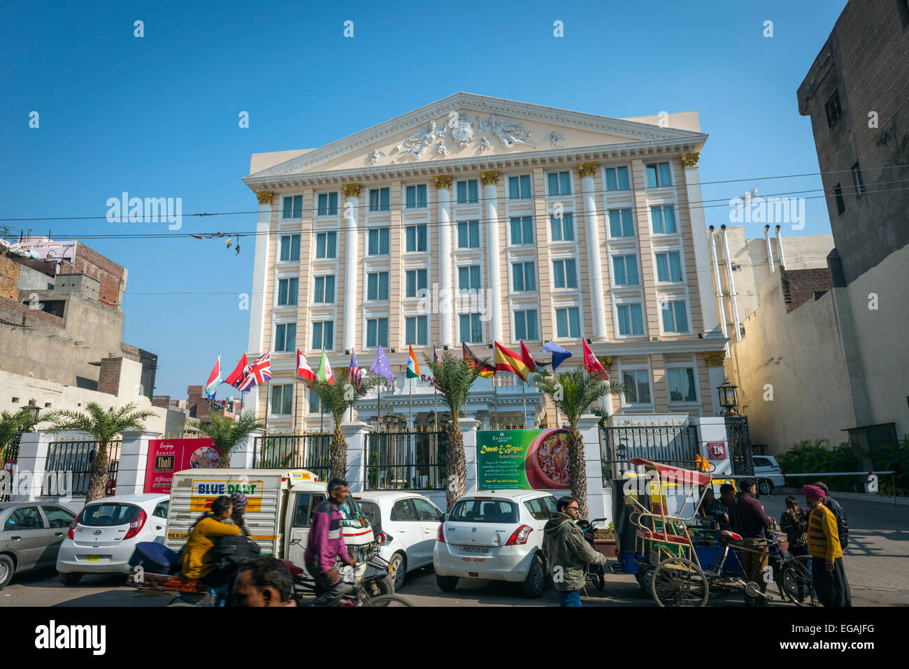 Das Ramada Hotel in der Innenstadt von Amritsar, Punjab, Indien Stockfoto