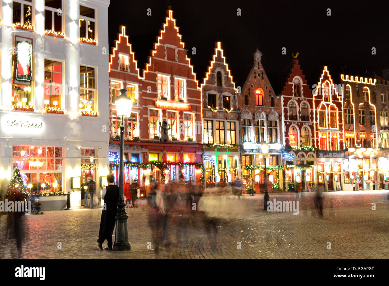 Kellner warten Stockfoto