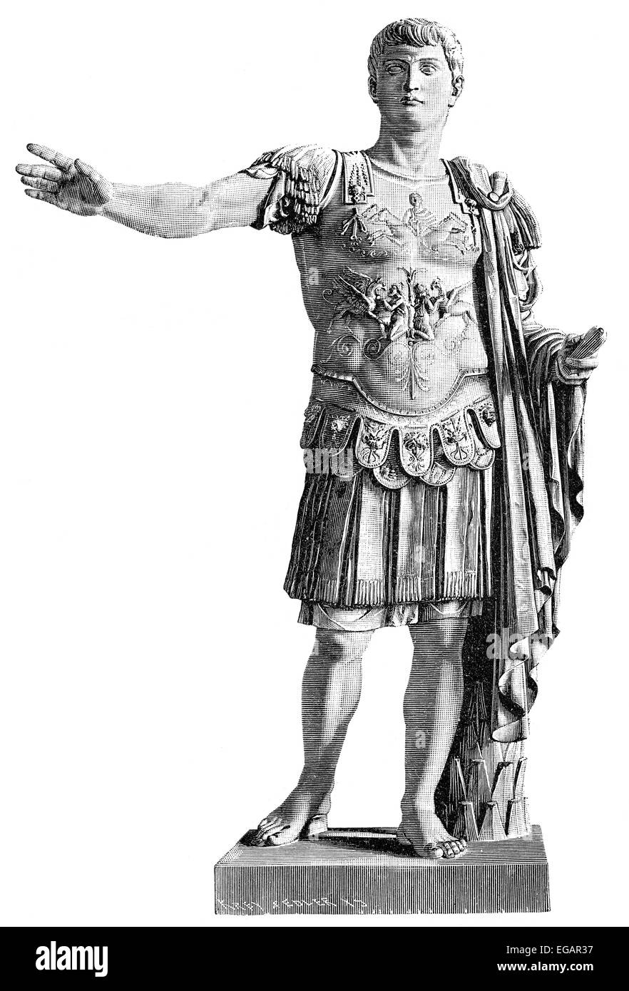 Germanicus Julius Caesar, 15 BC - AD 19, ein prominenter General der frühen römischen Kaiserzeit, Stockfoto