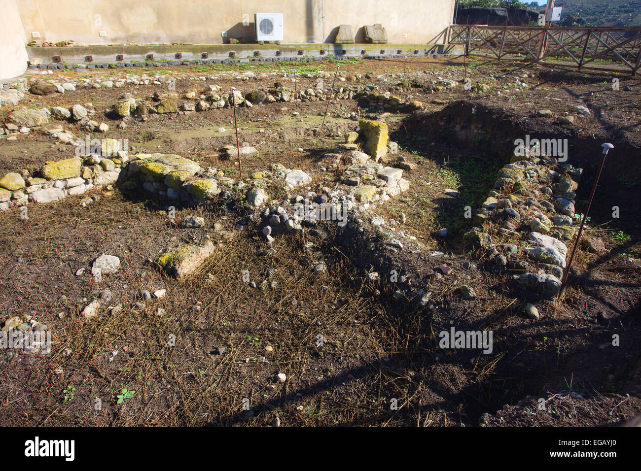 Palikè, archäologische Ausgrabungen des griechischen Heiligtums. Sizilien Stockfoto