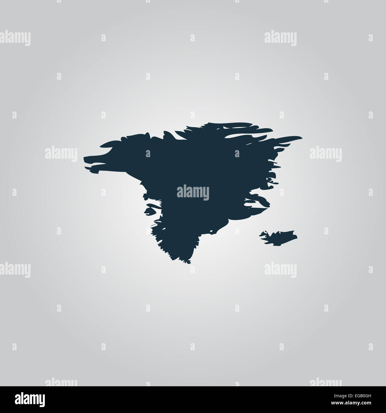 Vektorkarte - Alaska Stockfoto