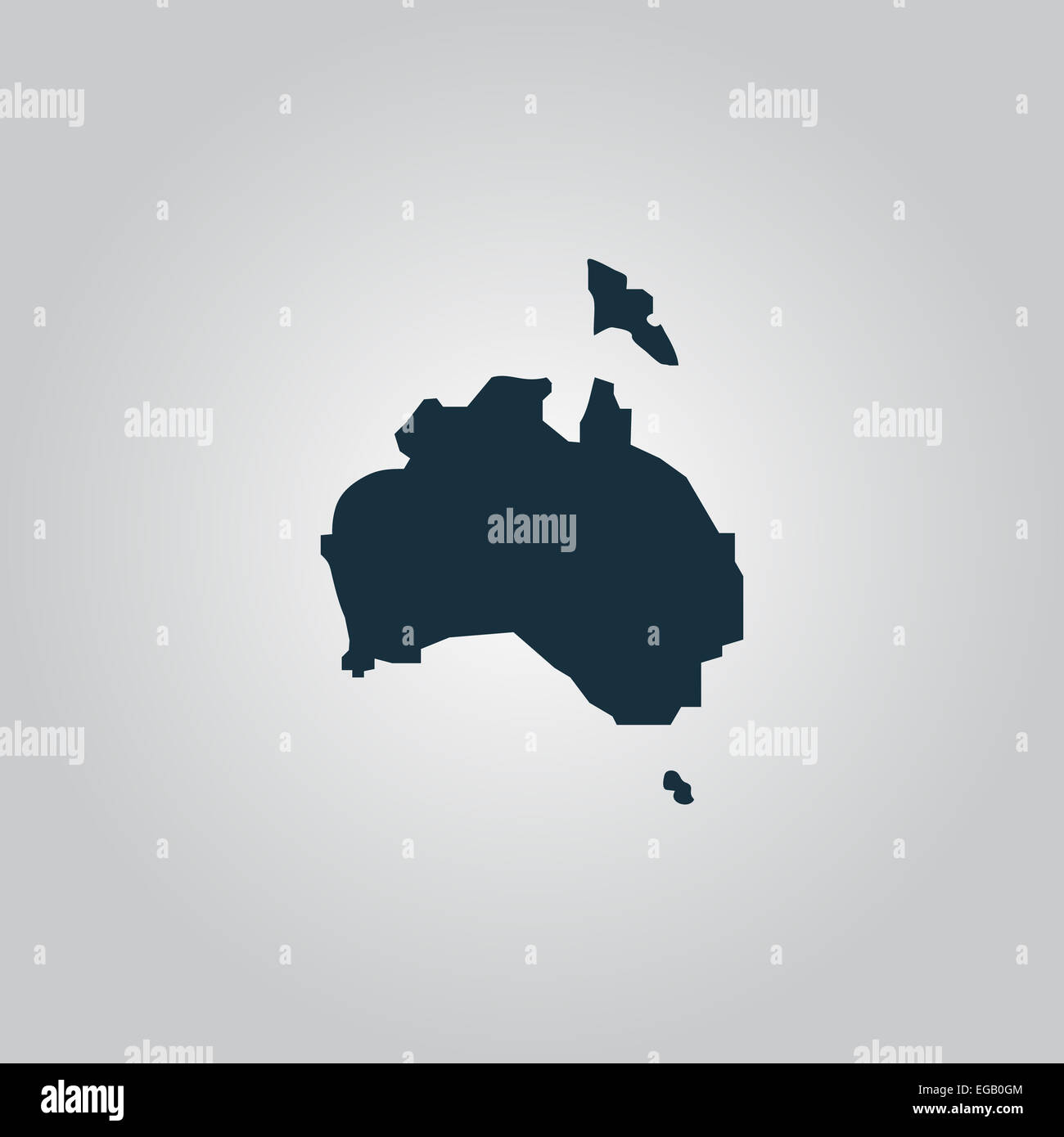 Hohen Vektorkarte - Australien Stockfoto