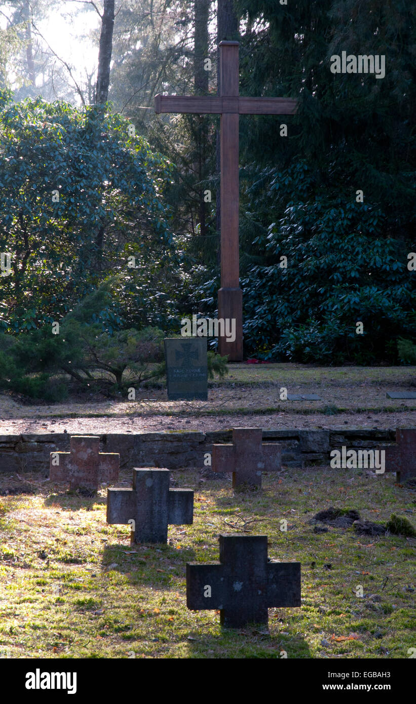 Deutscher Soldatenfriedhof in der Nähe von Berlin Stockfoto