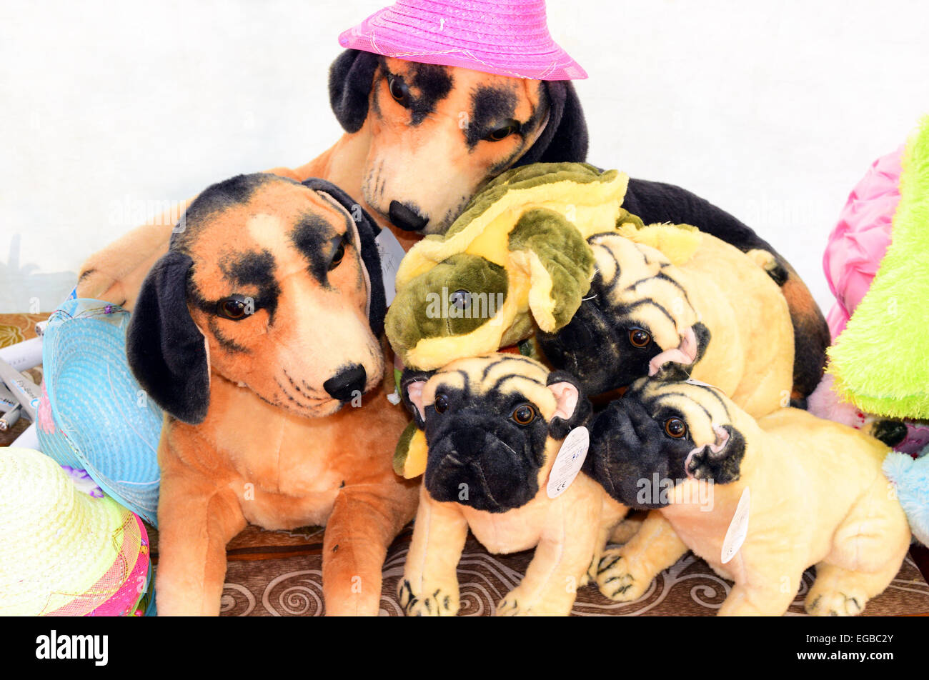 Schöne Puppen der unterschiedlichen Art der Hunde Stockfoto