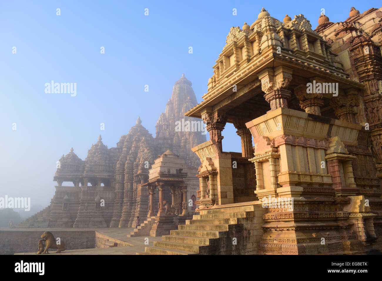 Khajuraho Tempel Indien westlichen Gruppe der Tempel Khajuraho Stockfoto