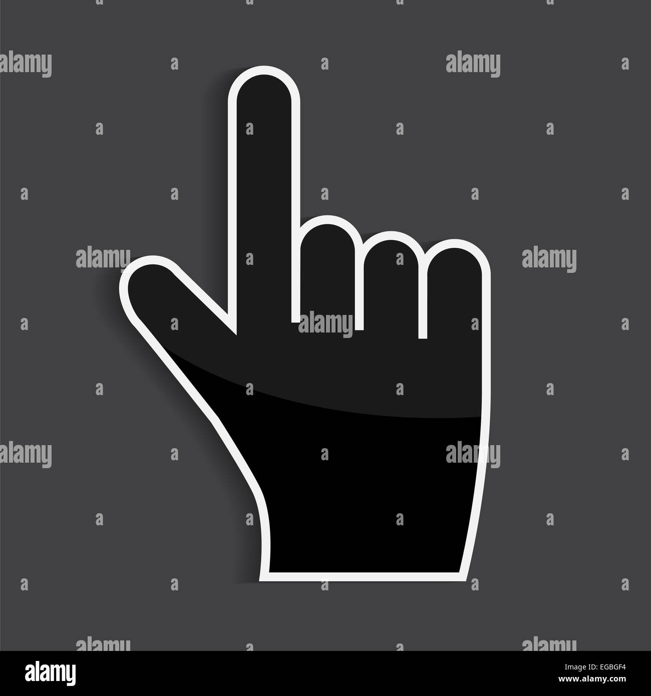 Maus-Hand-Cursor-Vektor-Illustration Stockfoto