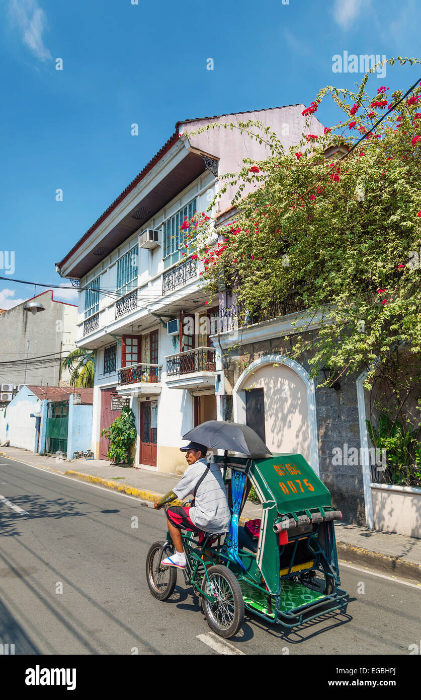 Haus im Kolonialstil in intramuros historische Altstadt Straße von Manila, Philippinen Stockfoto