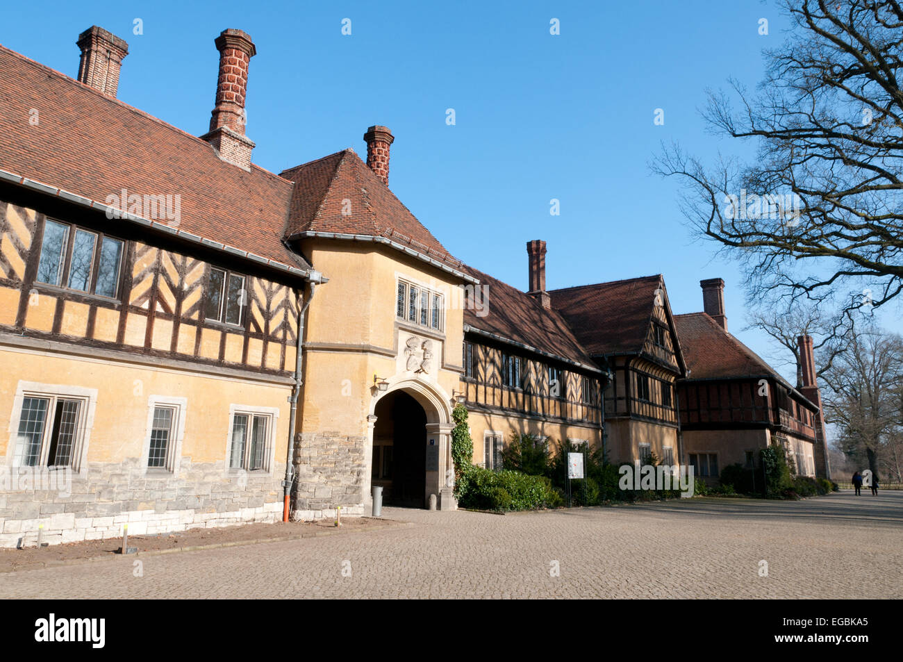 Schloss Schloss Cecilienhof, Potsdam, wo die Potsdamer Konferenz 1945 stattfand Stockfoto