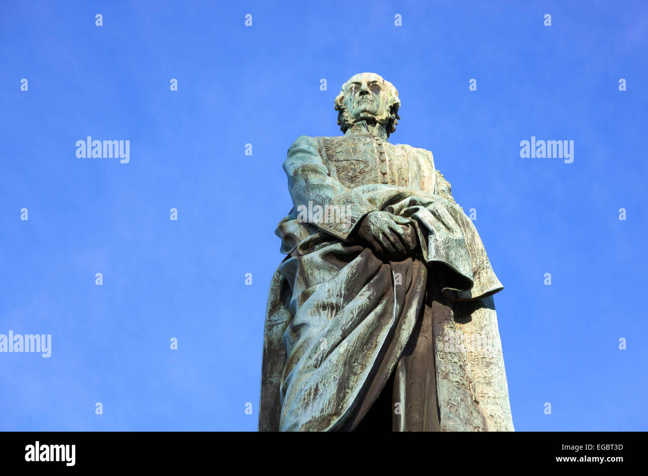Statue von William Ewart Gladstone von William Ewart Gladstone-Denkmal in Edinburgh, Schottland Stockfoto