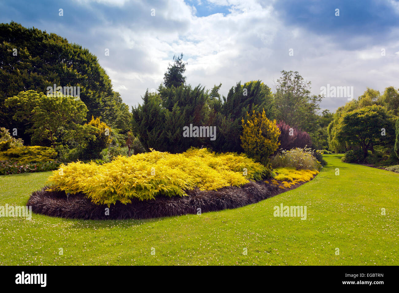 Sommer im Wintergarten bei Sir Harold hügeliger Gärten, Romsey, Hampshire, England, UK Stockfoto