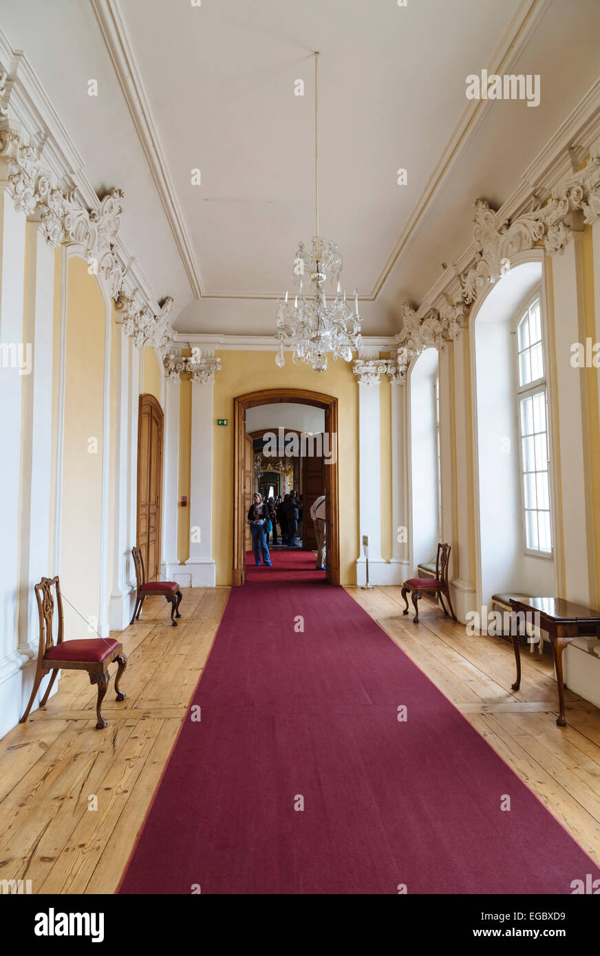 Kleine Galerie, innere Rundale Palace Museum, Lettland Stockfoto