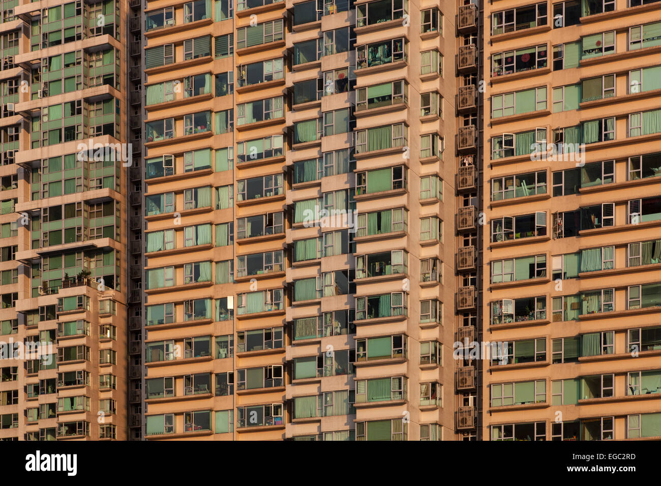 Hochhaus Wohngebäude in Kowloon, Hong Kong Stockfoto