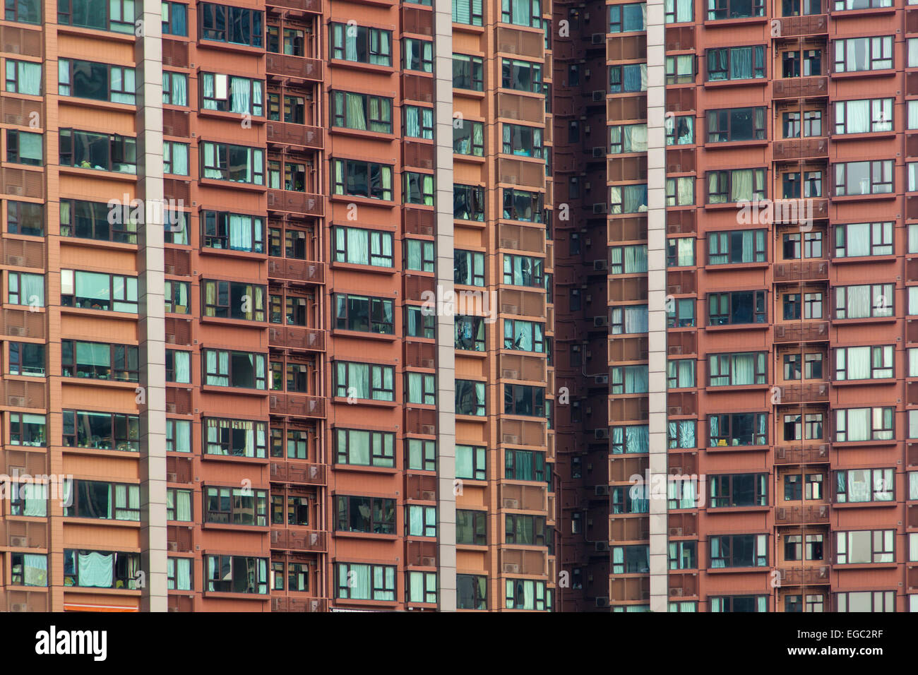 Hochhaus Wohngebäude in Kowloon, Hong Kong Stockfoto