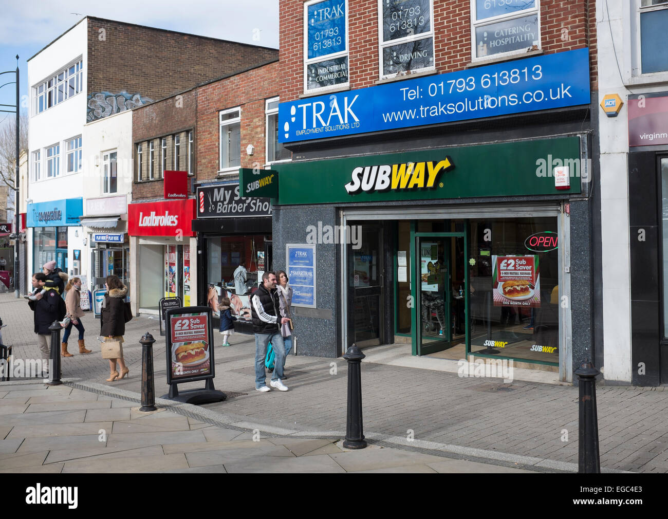 Subway-Store in Swindon, Wiltshire Stockfoto