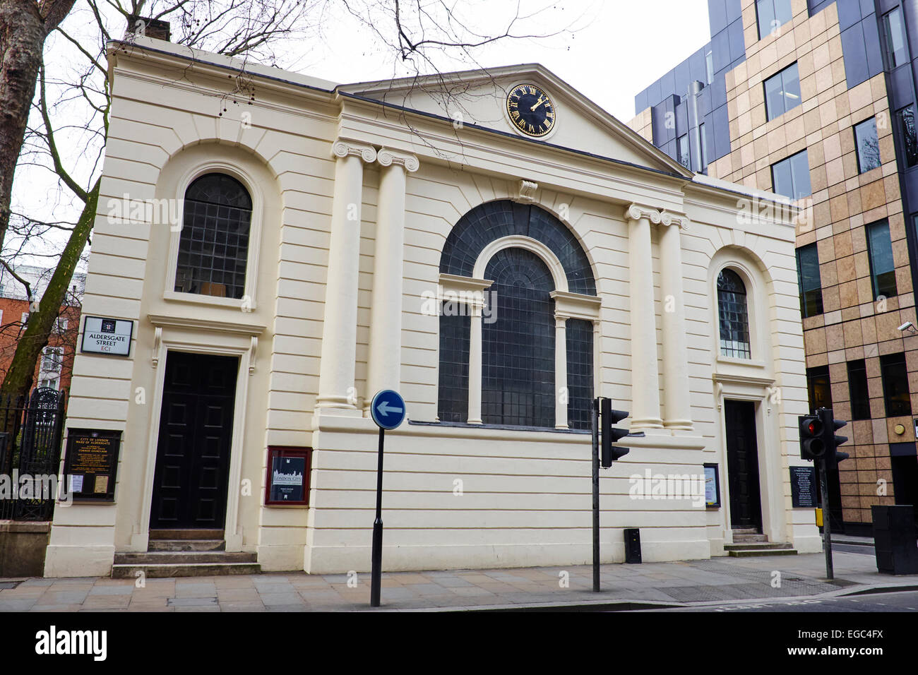 St Botolph ohne Aldersgate Kirche Aldersgate Street City Of London UK Stockfoto