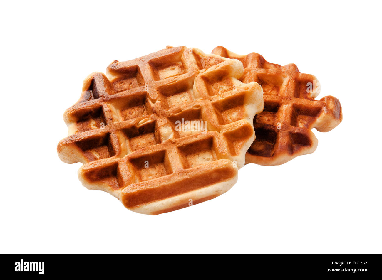 isoliertes Objekt auf weiß - Waffeln Essen Stockfoto