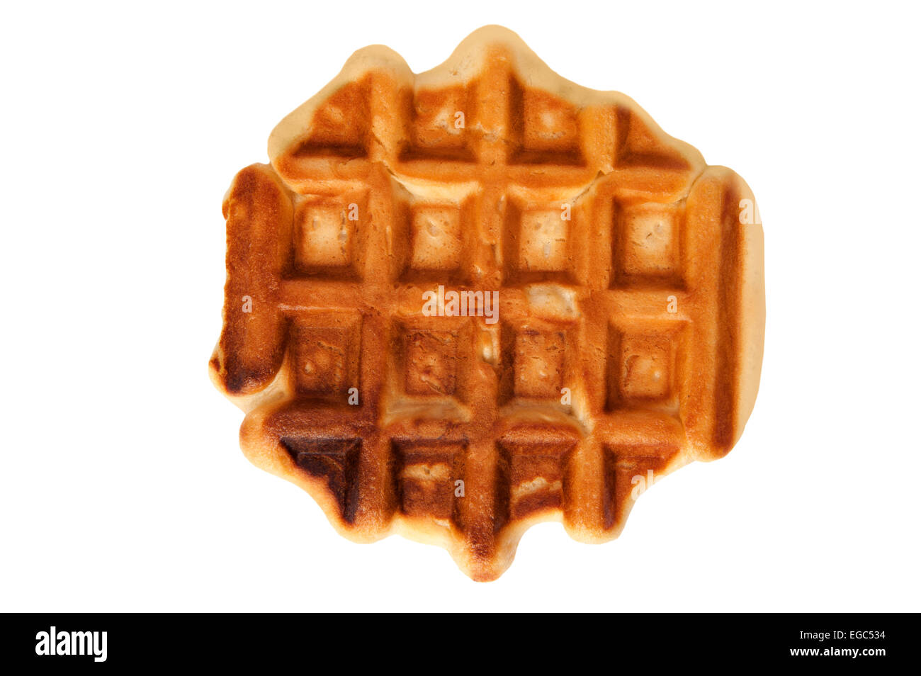 isoliertes Objekt auf weiß - Waffeln Essen Stockfoto