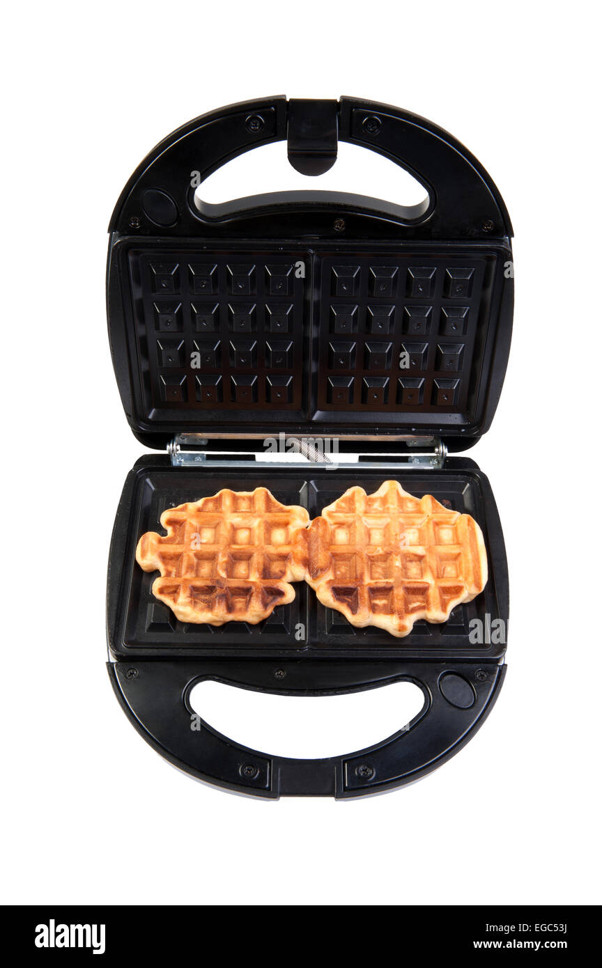 isoliertes Objekt auf weiß - Waffeln Essen Stockfoto