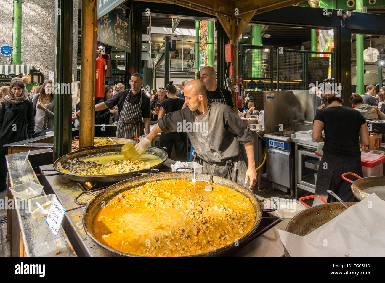 Bezirk Markt, Garküche, London Vereinigtes Königreich, Stockfoto