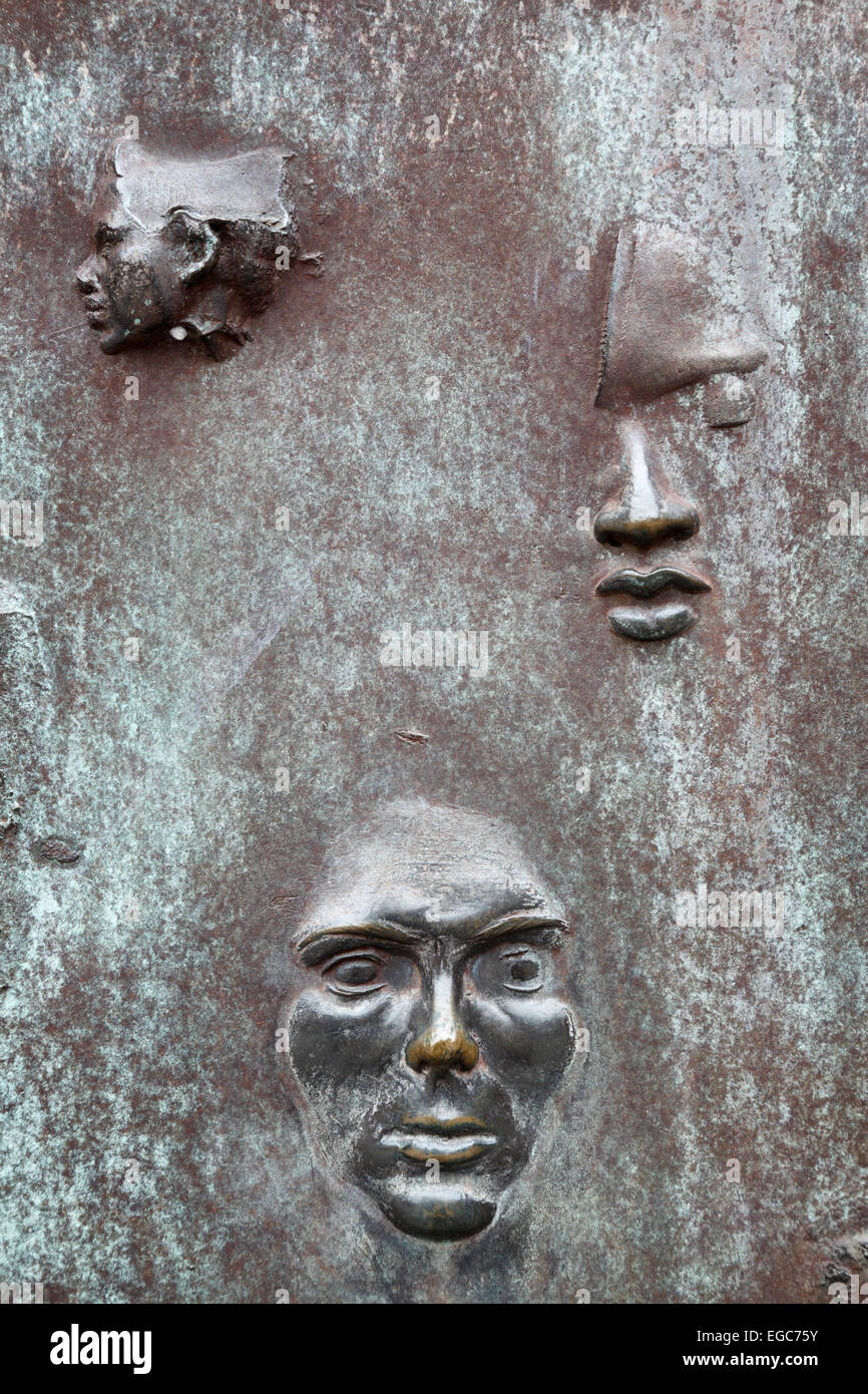 Taktile Braille Reliefs für sehbehinderte Besucher der Franklin Delano Roosevelt Memorial in Washington D.C. Stockfoto