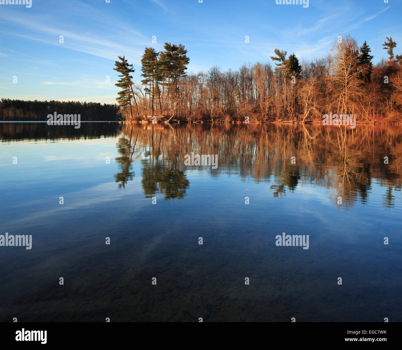Spätherbst am Loch Raven Vorratsbehälter in Baltimore County, Maryland Stockfoto