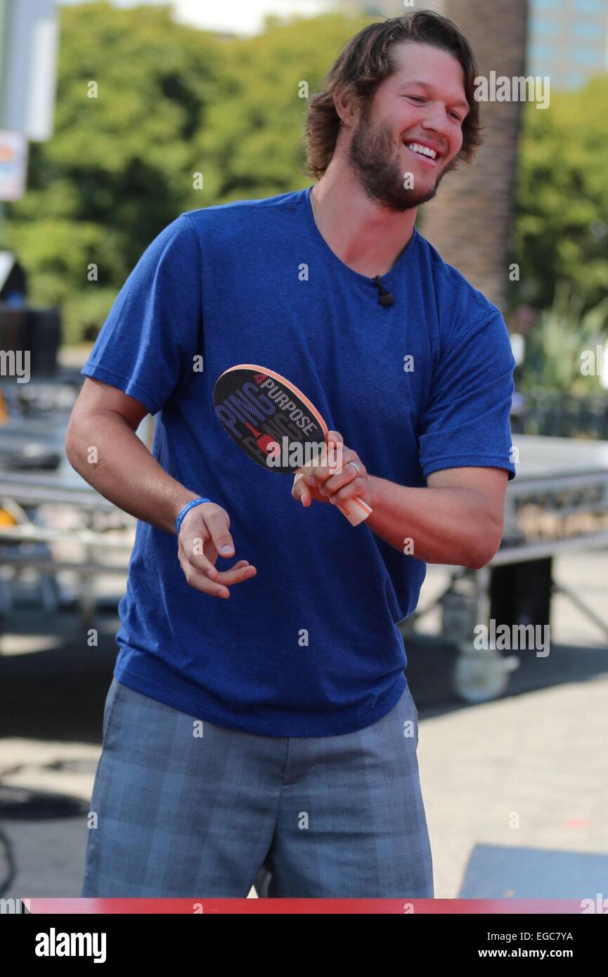 Clayton Kershaw interviews auf "Extra" Featuring: Clayton Kershaw Where: Los Angeles, California, Vereinigte Staaten von Amerika bei: 20. August 2014 Stockfoto