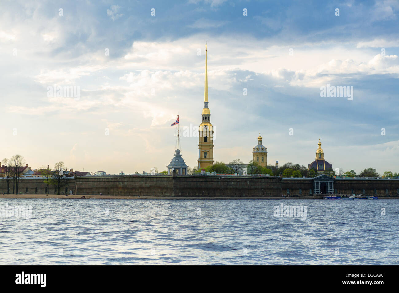 Blick auf die Peter und Paul-Festung, Sankt Petersburg Stockfoto