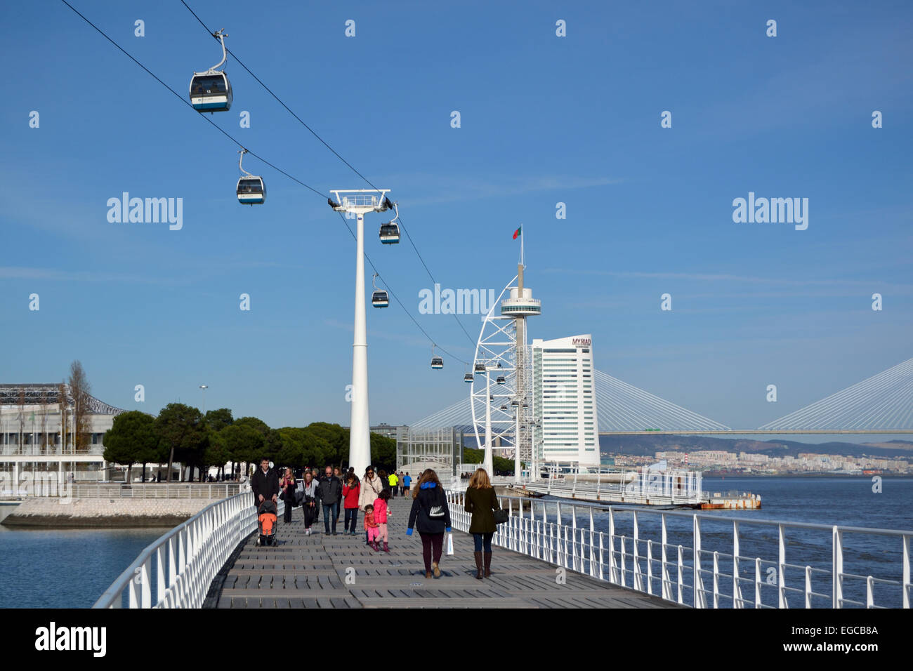 Vasco da Gama Turm Wolkenkratzer Lissabon Stockfoto