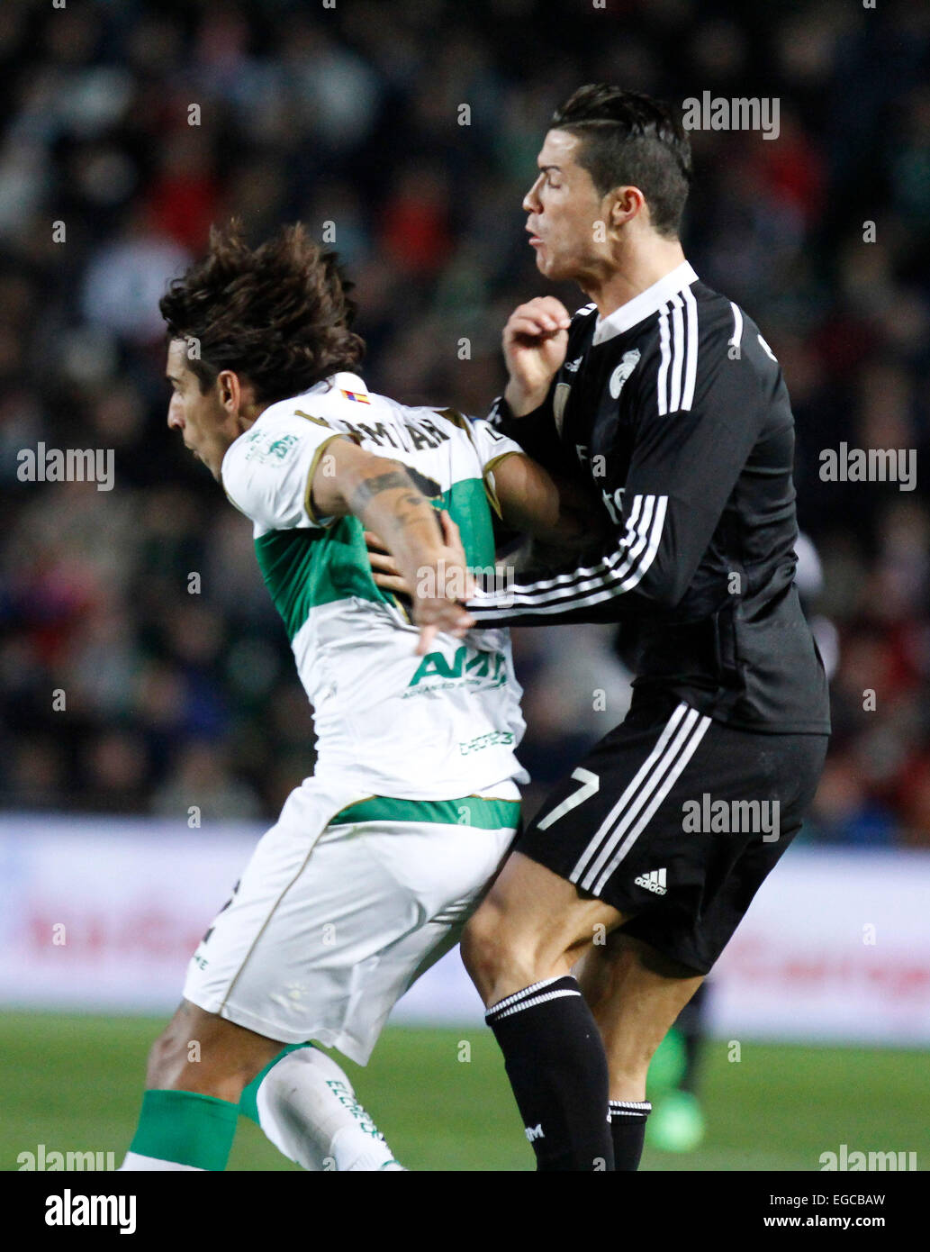 Elche, Spanien. 22. Februar 2015. La Liga Fußballspiel zwischen Elche CF Vs Real Madrid Credit: ABEL F. ROS/Alamy Live News Stockfoto