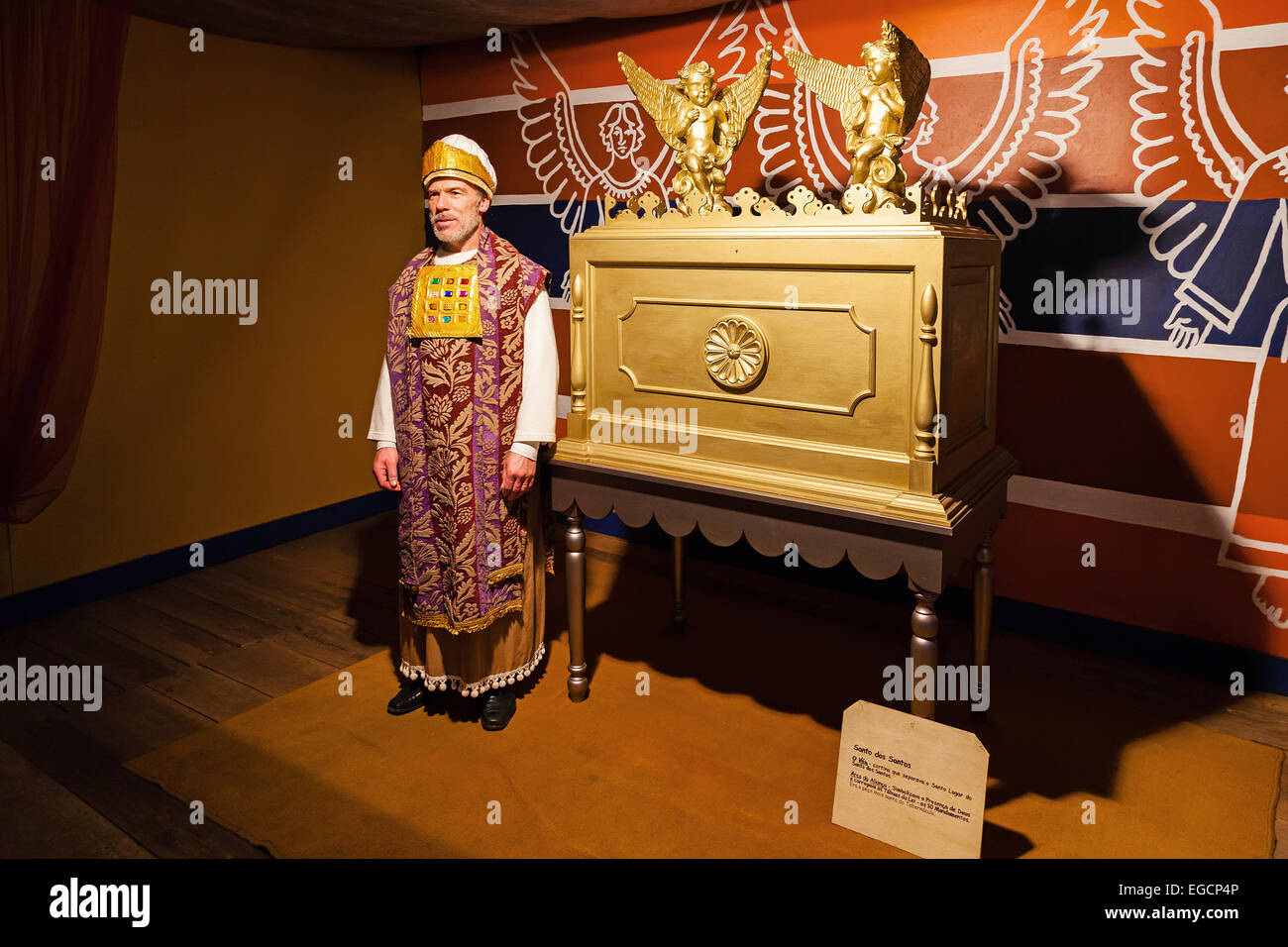 Priscos, Portugal. Ein kleines Dorf, Krippe steht als der größte live-Darstellung der Geburt Christi in Europa. Stockfoto