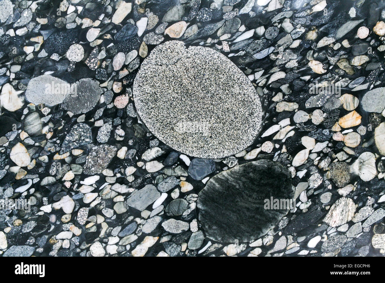 Kieselsteine rock Hintergrund Stockfoto