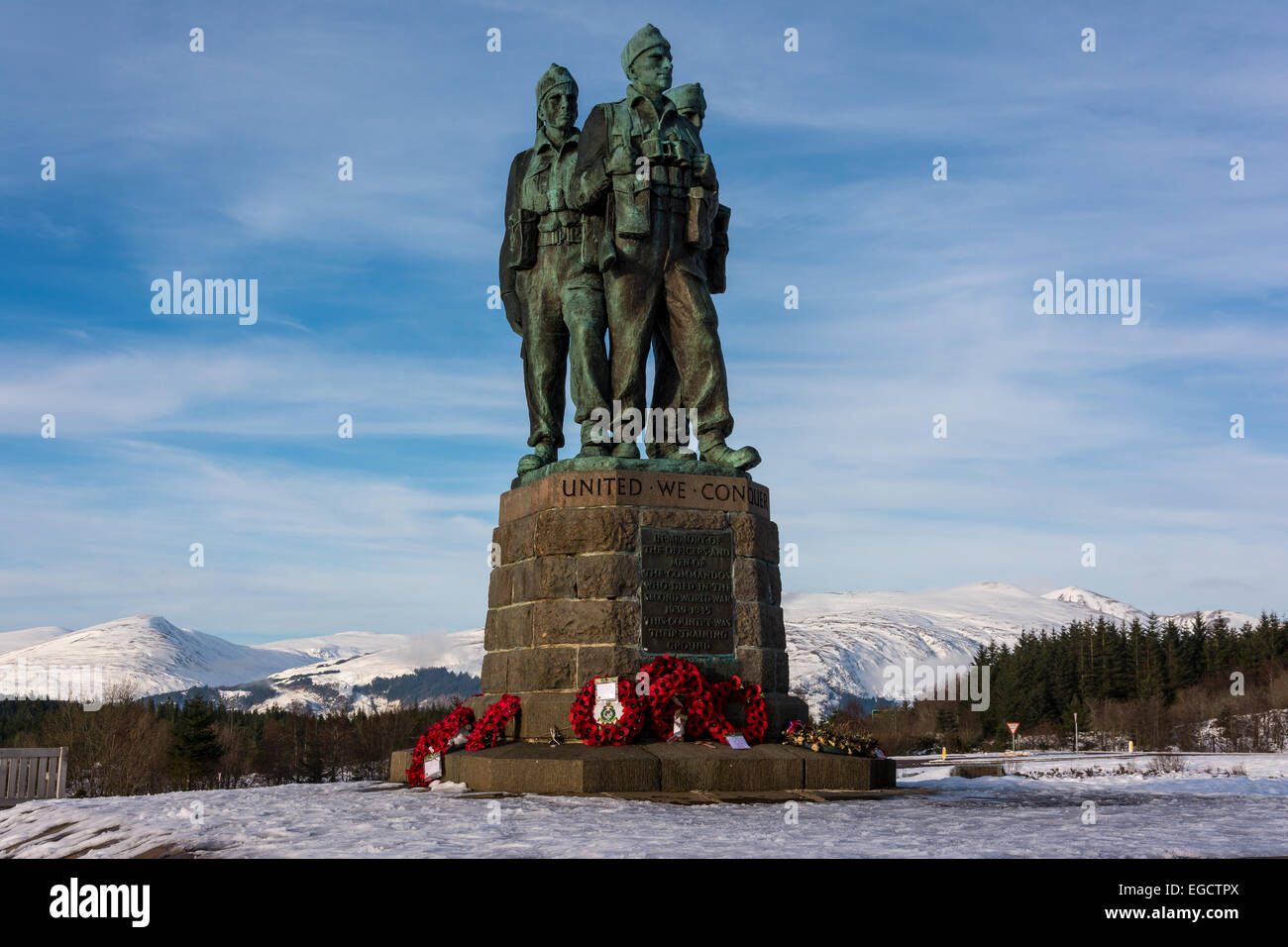 Commando Memorial, Spean Bridge, Lochaber, Schottland, Vereinigtes Königreich Stockfoto