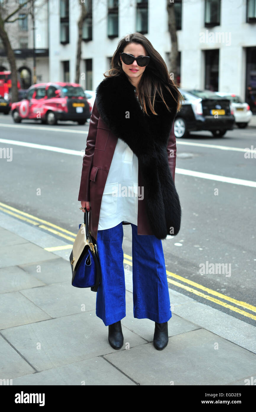 Zina Charkoplia Teilnahme an der London Fashion Week - 21. Februar 2015 - Foto: Start-und Landebahn Manhattan/Celine Gaille Stockfoto