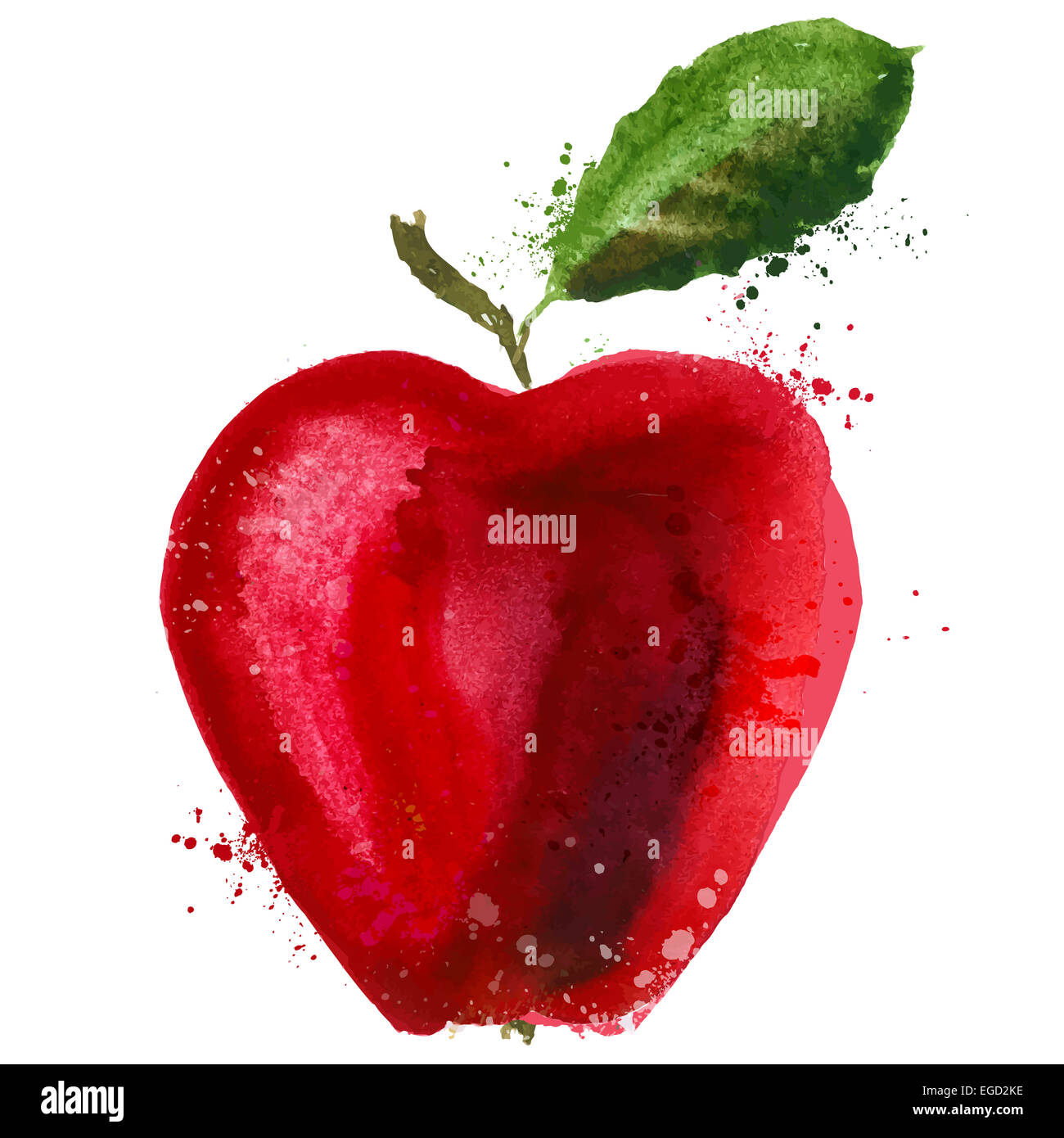 Apple-Logo-Design-Vorlage. Symbol für Essen oder Obst. Stockfoto