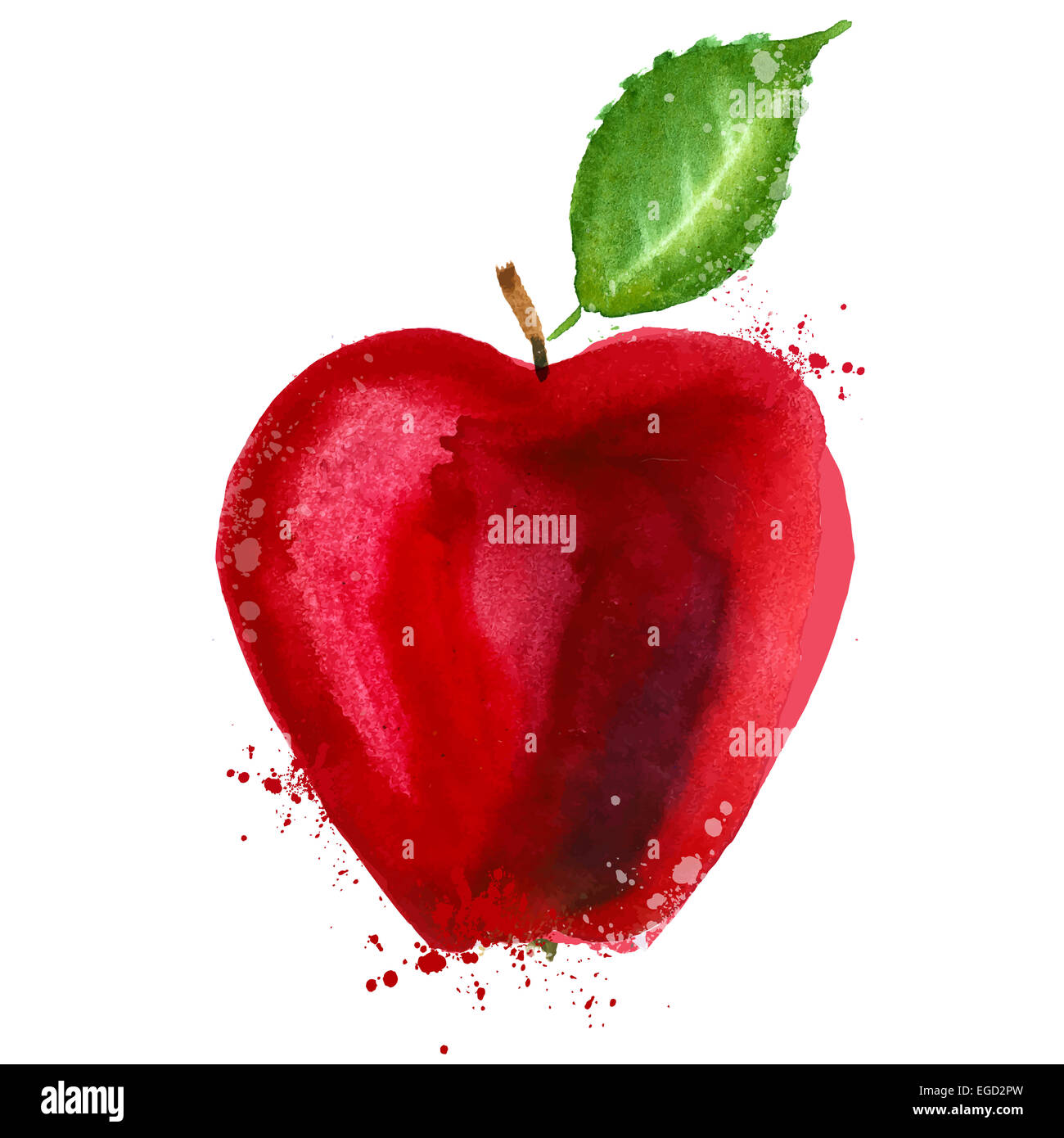 Roter Apfel-Logo-Design-Vorlage. Symbol für Essen oder Obst. Stockfoto