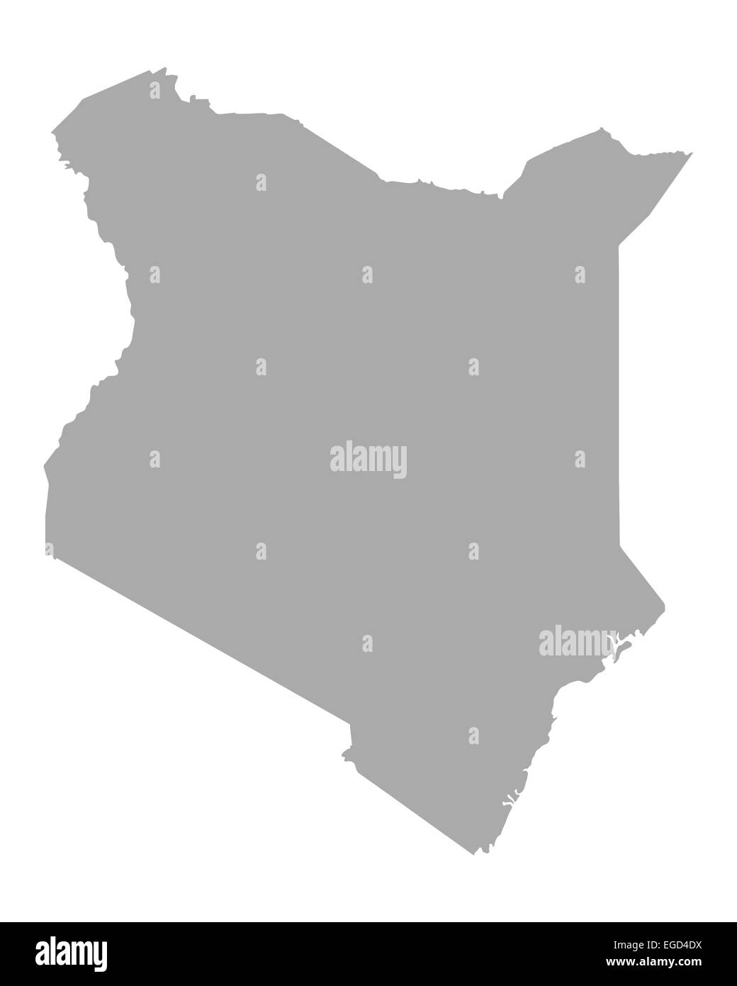 Karte von Kenia Stockfoto