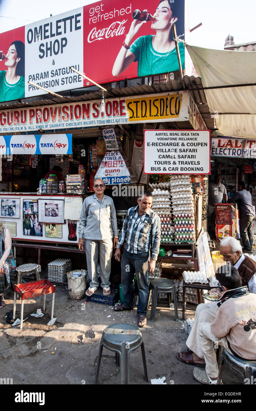 Omelett-Stall-Shop in Jodhpur Indien Stockfoto
