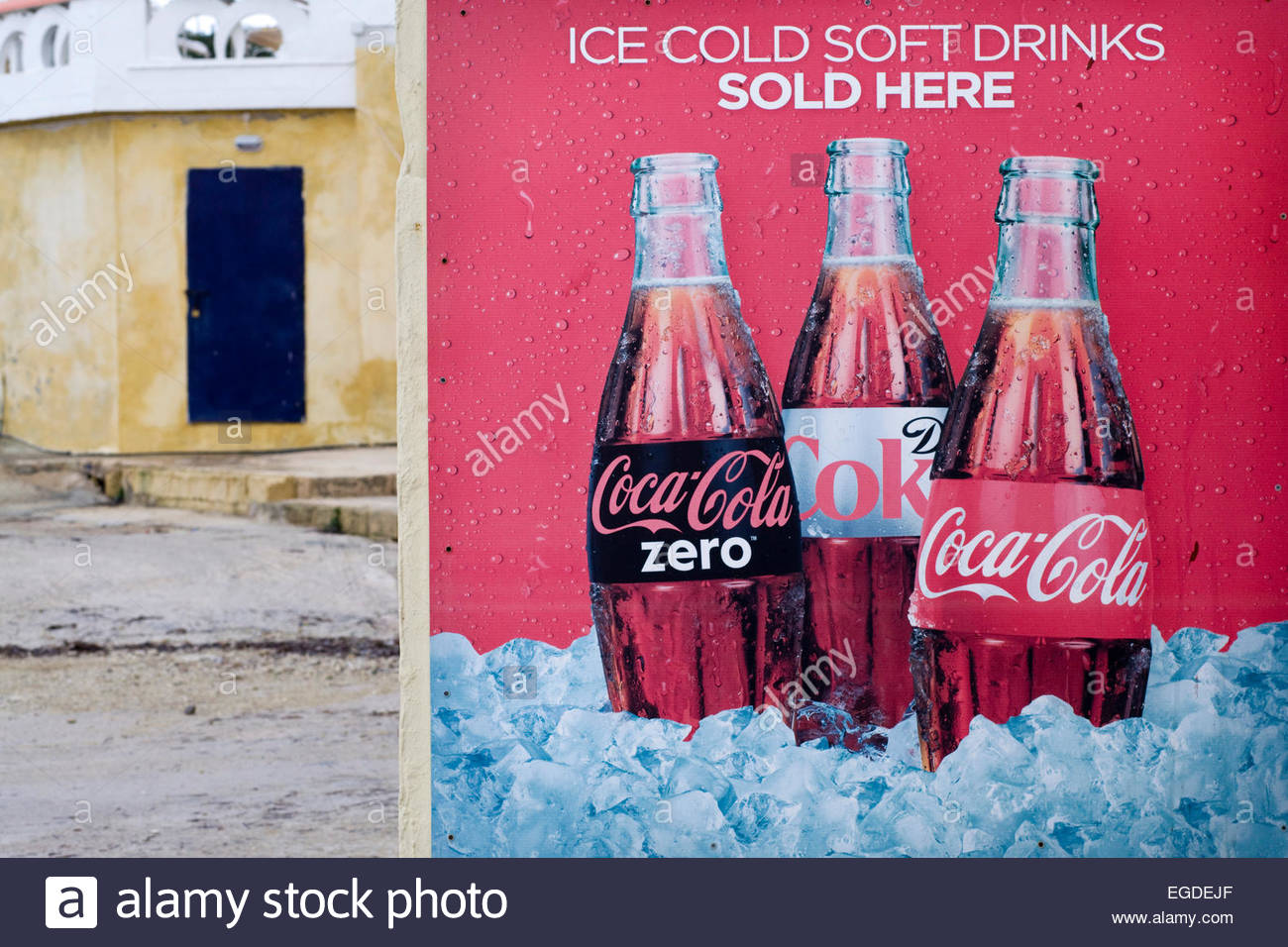 Plakat Werbung Coca Cola Stockfotografie Alamy