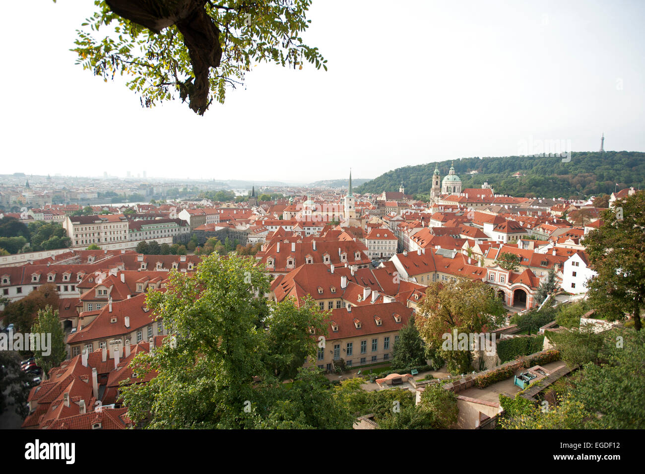 Blick über einen Teil der Altstadt von Prager Burg, Prag, Tschechische Republik, Europa Stockfoto