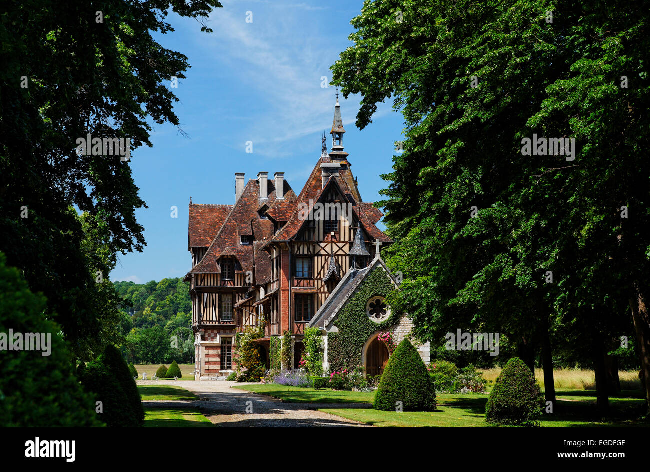 Herrenhaus, Manoir de Villers, Saint-Pierre de Manneville, Seine-Maritime, obere Normandie, Frankreich Stockfoto