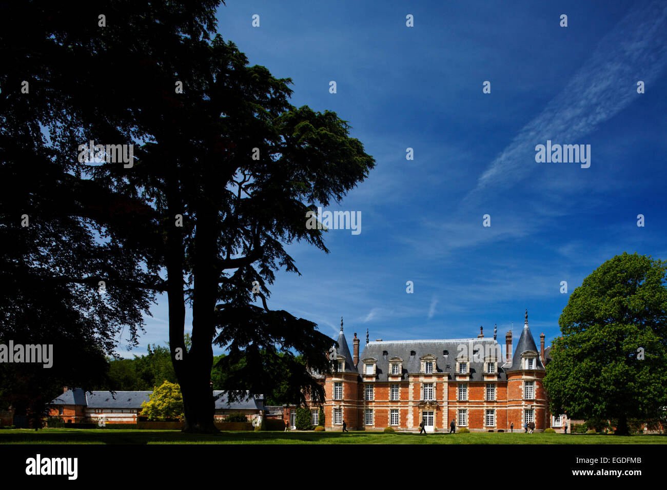 Park und Schloss de Miromesnil, Tourville-Sur-Arques, Seine-Maritime, obere Normandie, Frankreich Stockfoto