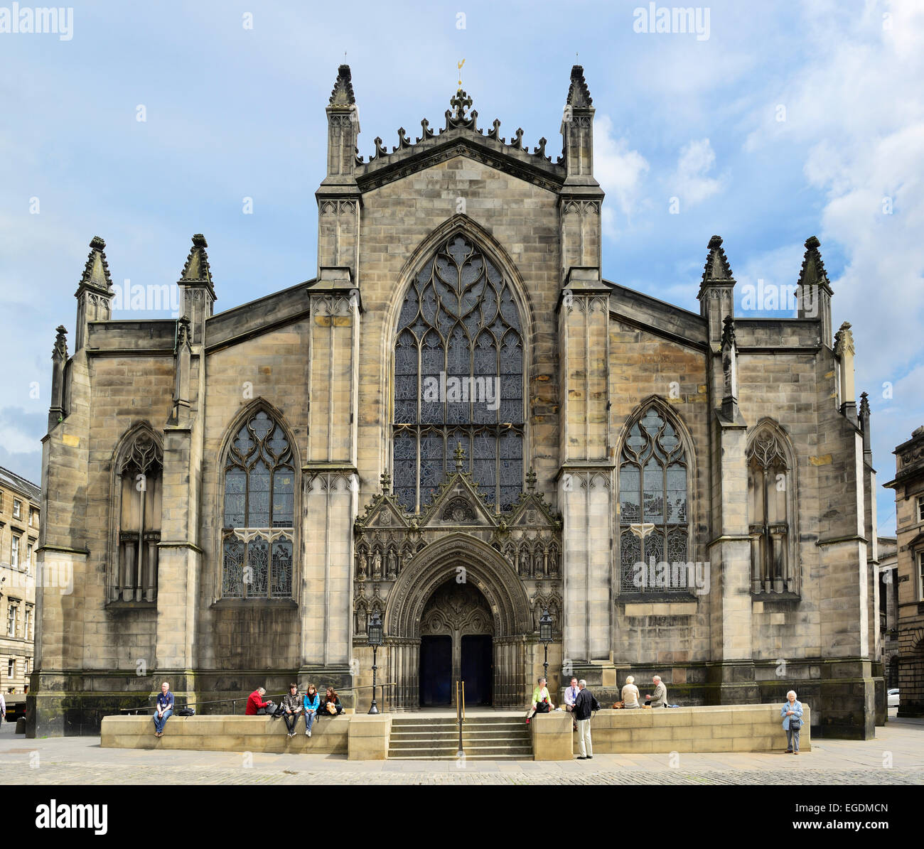 Portal der St. Giles' Cathedral, UNESCO World Heritage Site Edinburgh, Edinburgh, Schottland, Großbritannien, Vereinigtes Königreich Stockfoto